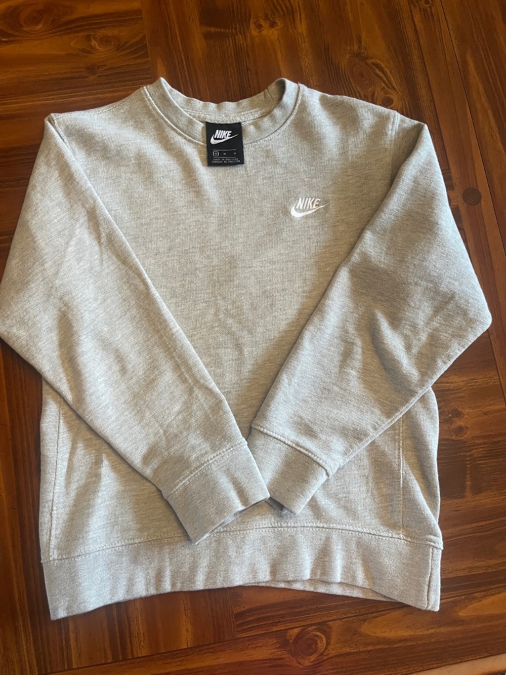 Nike Light Gray Crewneck Sweatshirt: Women